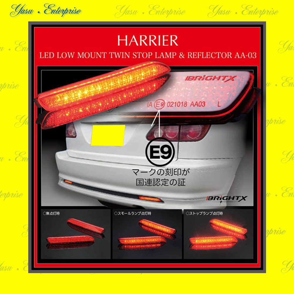 ハリアー １０系 Ｓ Ｓｉ 全面発光 ＬＥＤ（３２発）リフレクター 車検対応