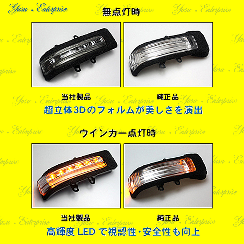 エスティマ　５０系　後期　ＬＥＤドアミラーウィンカー　オレンジライン　デイライト化キット付　スモークレンズ